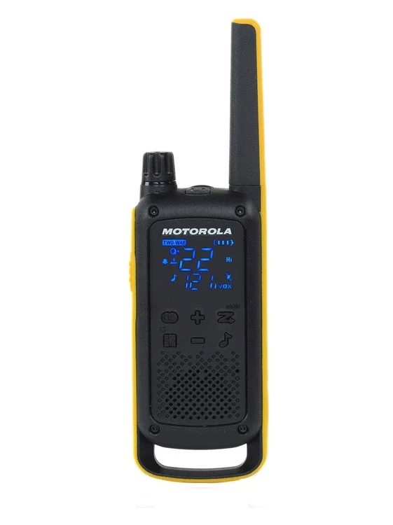 Radio comunicador Motorola Talkabout T470BR amarillo y negro en imagen oficial