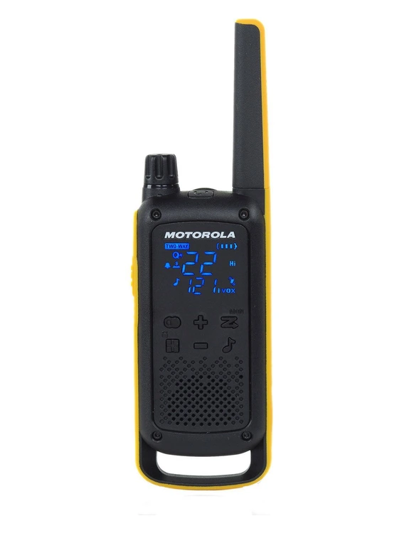Rádio Motorola Talkabout T470BR amarelo e preto em imagem oficial