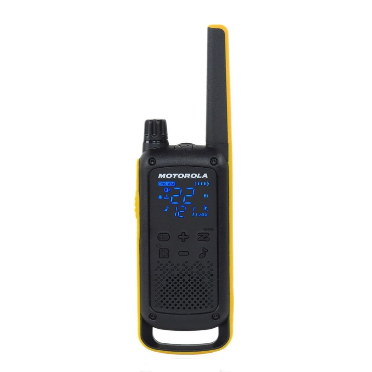 Talkabout Motorola T470BR amarelo e preto, walkie-talkie de uso livre com IPX4