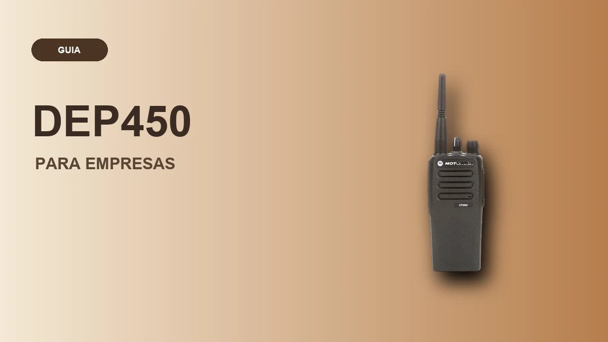 Fotografia oficial do rádio Motorola DEP450 no guia para empresas | ABC Mais Telecom
