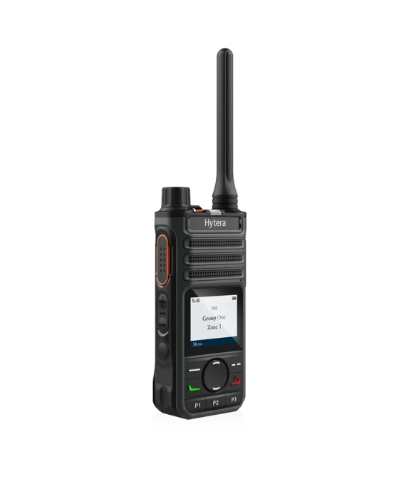 Radio comunicador Hytera BP566 con pantalla a color (vista frontal)