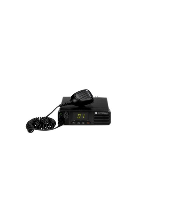 Motorola DGM5000e mobile radio with numeric display and compact microphone, official image