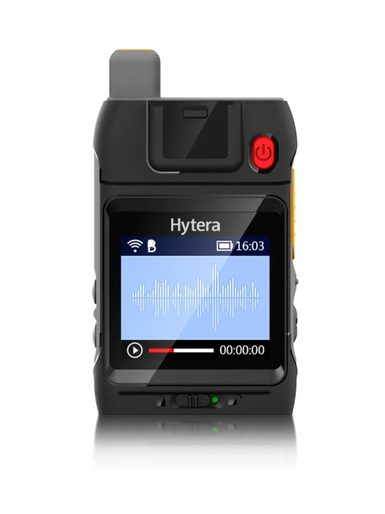 Cámara corporal Hytera VM580D en imagen oficial del fabricante