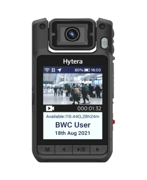 Cámara corporal Hytera VM690 Pro en recorte de la imagen oficial del fabricante