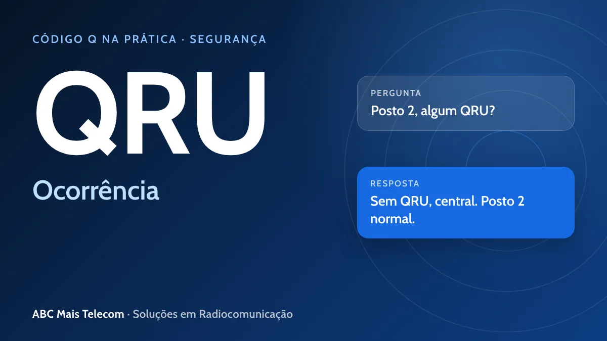 QRU no rádio: ocorrência