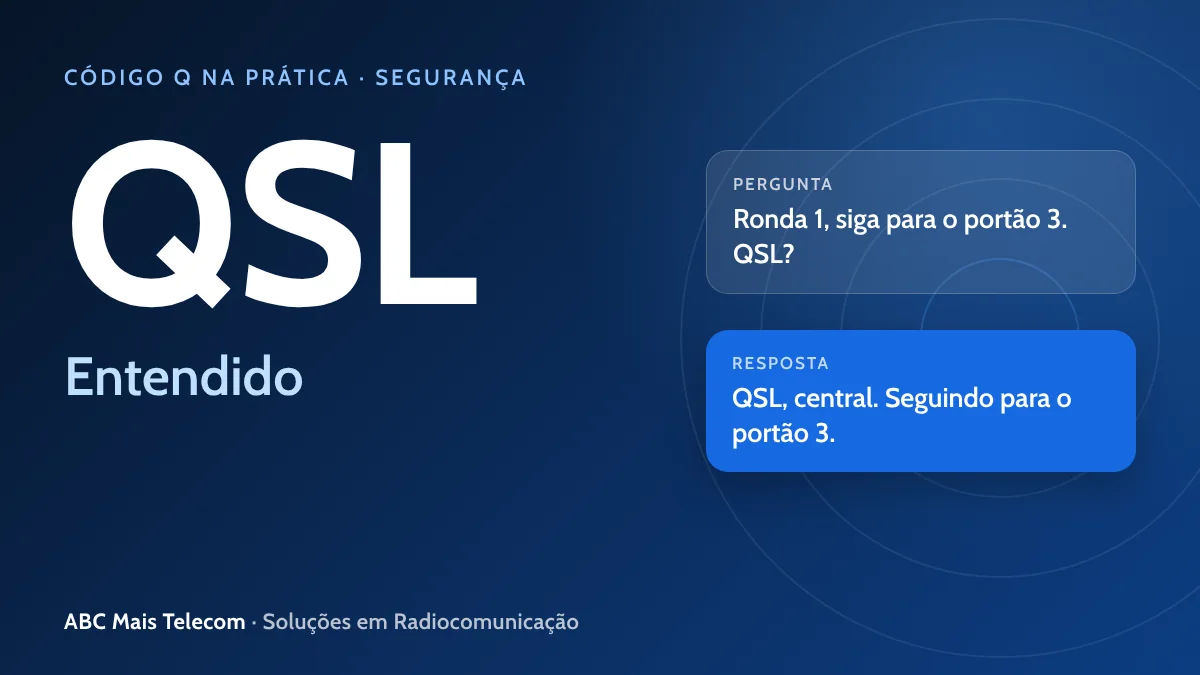 QSL no rádio: entendido