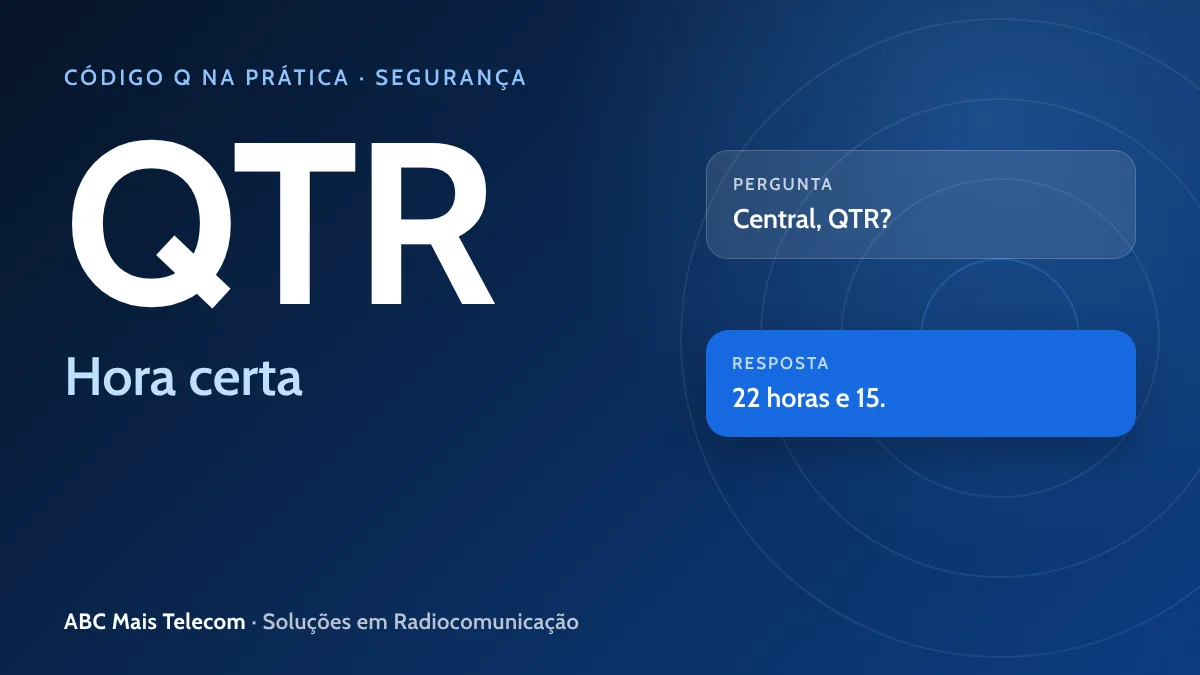 QTR no rádio: hora certa